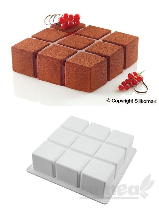 Silikomart Cubik 1400 Φόρμα Ζαχαροπλαστικής από Σιλικόνη 17.2x17.2x5εκ.