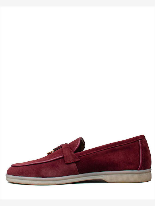 Women's Loafers in Burgundy Color