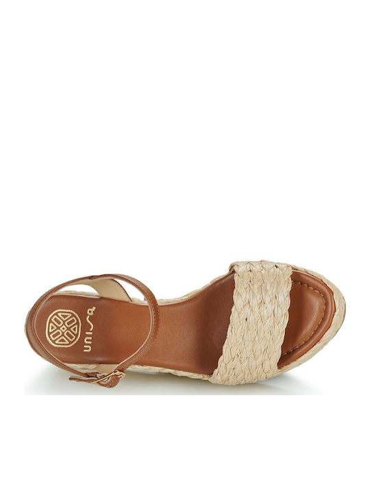 Damenplattformen Beige