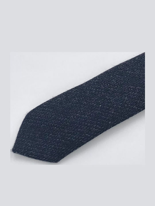 Duk Ανδρική Γραβάτα με Σχέδια σε Navy Μπλε Χρώμα