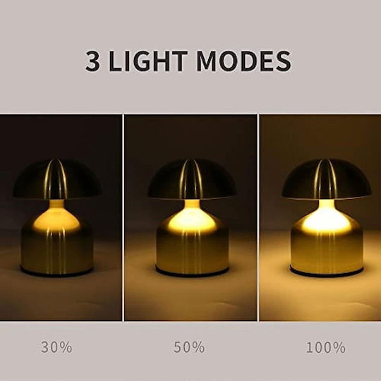 Uncle George Dekorative Lampe Pilz Gold