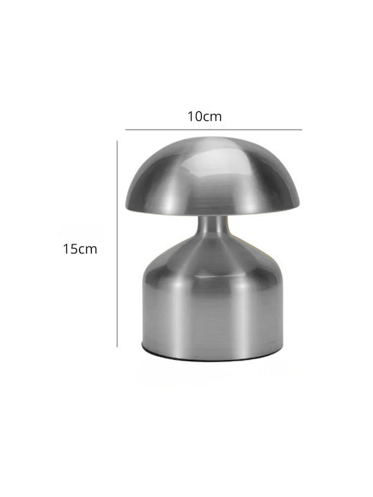 Uncle George Decorative Lamp Mushroom Silver