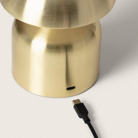 Uncle George Dekorative Lampe Pilz Gold