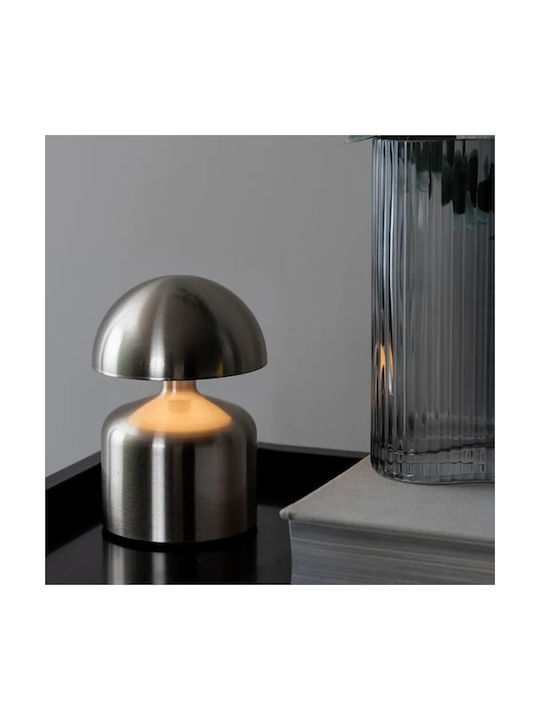 Uncle George Decorative Lamp Mushroom Silver