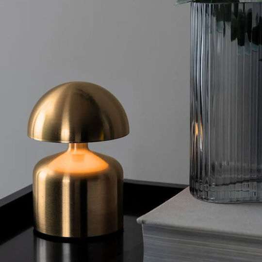 Uncle George Dekorative Lampe Pilz Gold