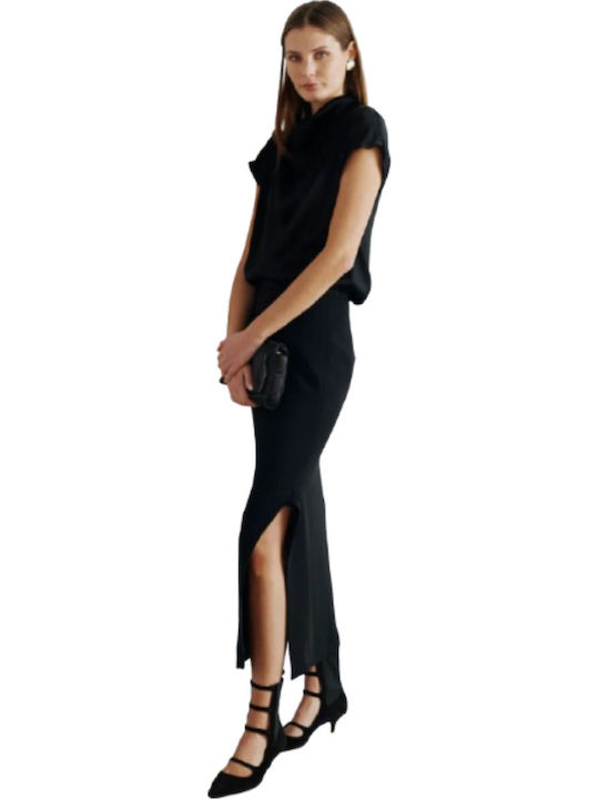 Women's Blouse Short Sleeve Black