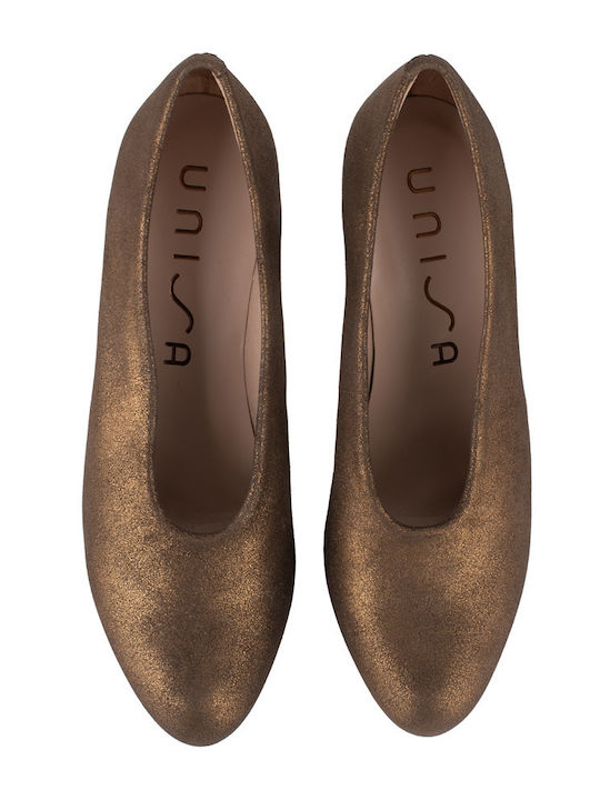 Anatomic Leather Gold High Heels