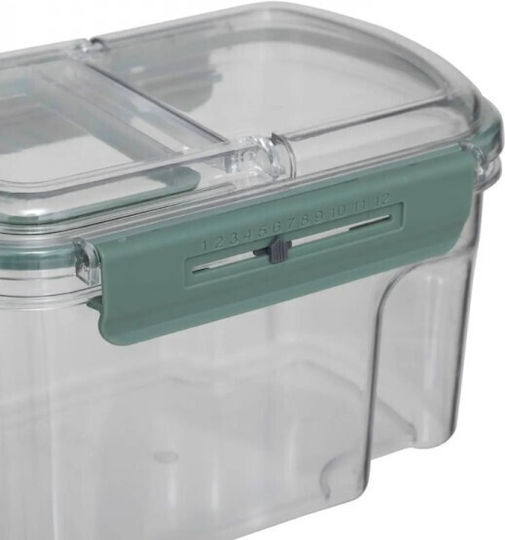 5Five Plastic Transparent Lunch Box With Compartments 1.5lt