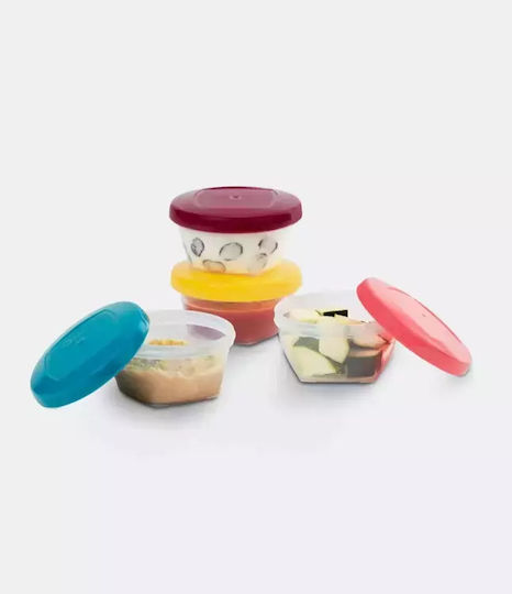 Babymoov Set Plastic Lunch Boxes Multicolour 4 Pieces
