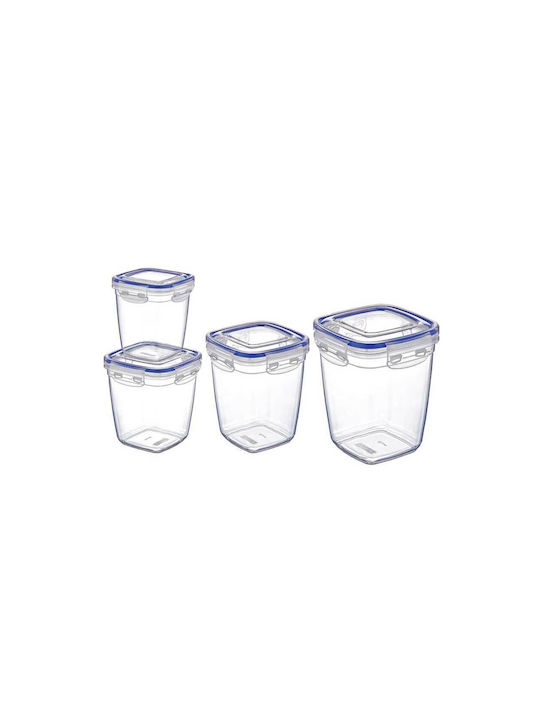 Homeplus Кутия за обяд Пластмаса Син 4бр