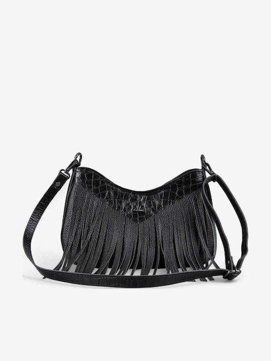 Leather Women's Hobo Bag Black