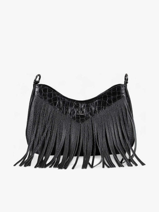 Leather Women's Hobo Bag Black