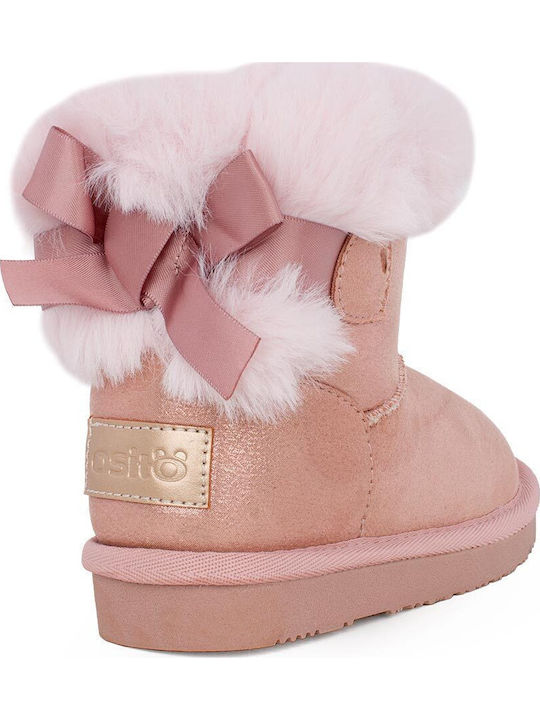 Kids Pink Ankle Boots