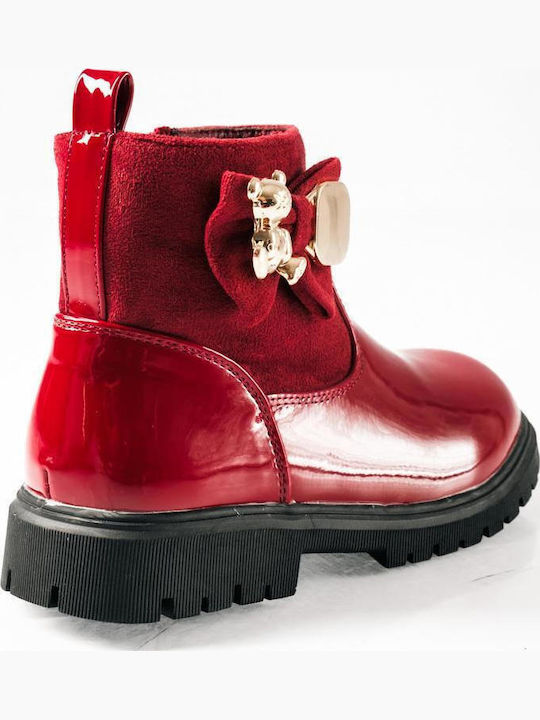 Kids Boots from Patent Leather Burgundy