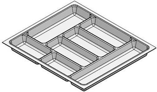 Agoform Besteckeinsatz für Schubladen Kunststoff 64x48cm Weiß
