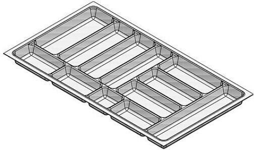 Agoform Besteckeinsatz für Schubladen Kunststoff 64x48cm Weiß