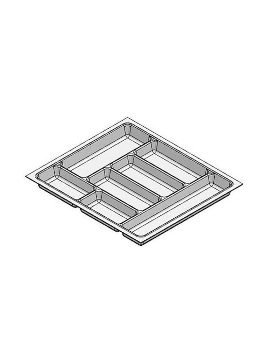 Agoform Drawer Cutlery Tray Plastic 24x48x6cm Grey