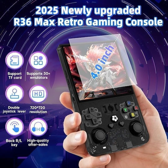Handheld Video Game Console Ips Screen Hdmi Output Black 64g