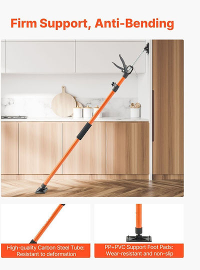 Vevor Cabinet Clamp Support Post 2 Pieces Telescopic Quick Support Steel Rod 116-290 Cm Adjustable Third Hand System Capacity Up To 70 Kg Cabinet Installation Drywall Lifting Load Bars