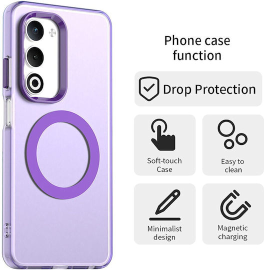Techsuit Back Cover Plastic / Silicon Violet (Oppo A5)