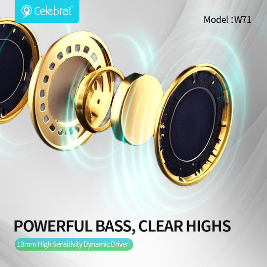 Celebrat W71 In-ear Bluetooth Handsfree Earphones with Charging Case White