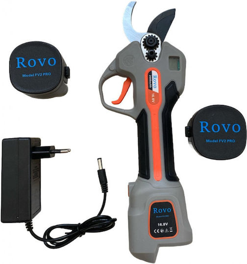 Rovo FV2 Pro Foarfecă de tăiere Baterie Brushless 16.8V 2x2Ah cu Diametru Maxim de Tăiere 30mm în Geantă de Transport