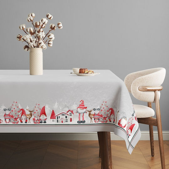 Lenjerii Deosebite Christmas Tablecloth Fabric Gray L180xW140cm.