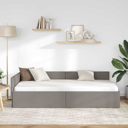 Fabric Upholstered Brown Sofa Bed