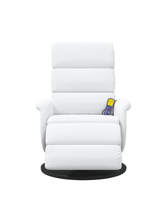Relaxsessel Friseurwaschbecken Drehbar aus Kunstleder White 71x98x106cm
