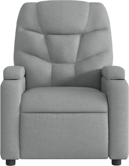 Fotoliu Relax cu Puf Gri deschis 74x89x100cm