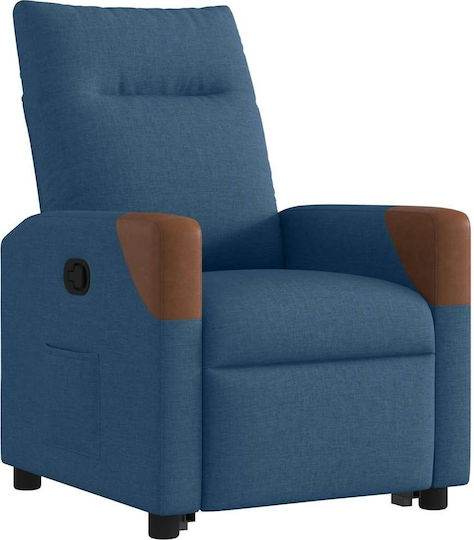 Sessel mit Fußhocker Blue 50x54x100cm