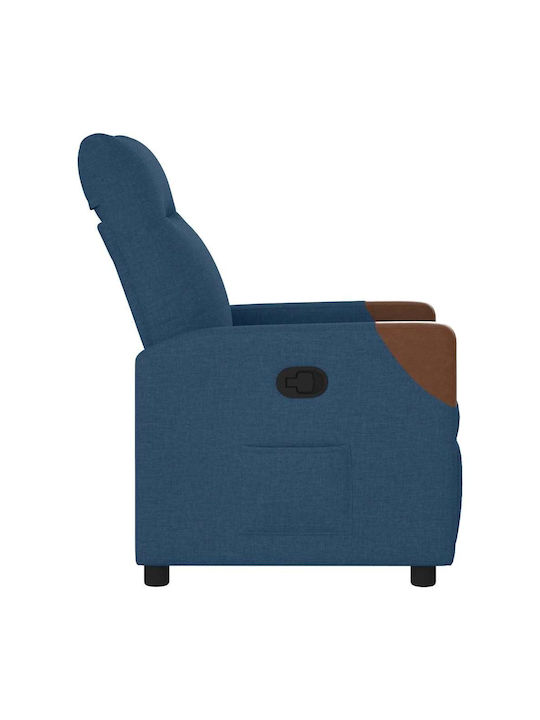 Sessel mit Fußhocker Blue 50x54x100cm
