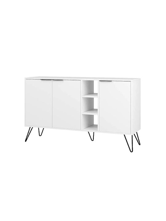 Bufet Flynn Din Lemn Alb 142x35.6x83cm
