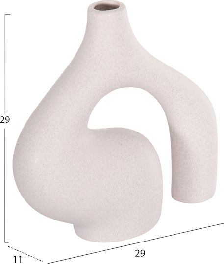 Ceramic Tabletop Decorative Fb94597.01 Off-White Crystal 29.5x11x29cm