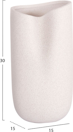 Ceramic Tabletop Decorative Fb94607.01 Off-White Crystal 15 2x15x30cm