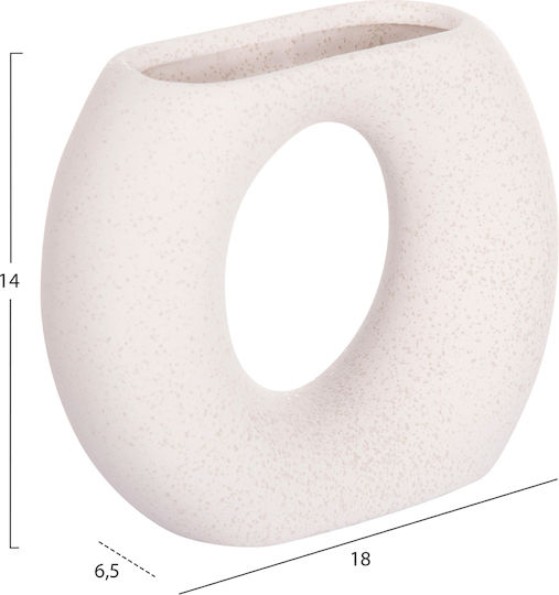 Ceramic Tabletop Decorative Fb94646.01 Off-White Crystal 18x6 5x14cm
