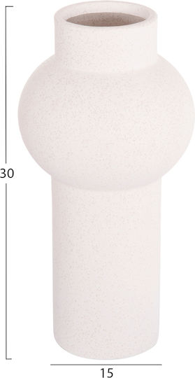 Tabletop Ceramic Decor Fb94605.01 Off-White Crystal Φ15x30cm