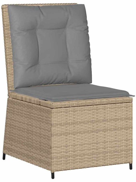 Four-Seater Sofa Outdoor Rattan with Pillows 54x67x95cm