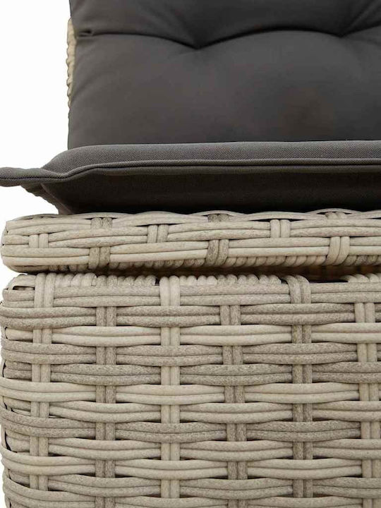Four-Seater Sofa Outdoor Rattan with Pillows 54x67x95cm