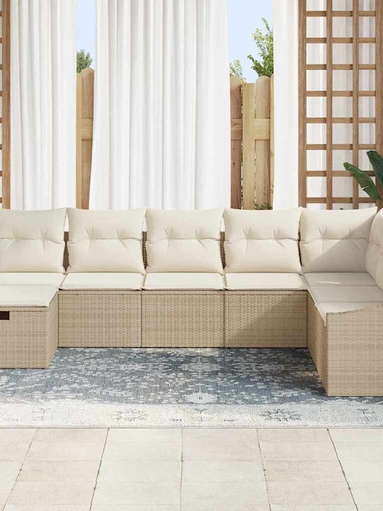 Corner Sofa Outdoor Rattan 55x62x69cm