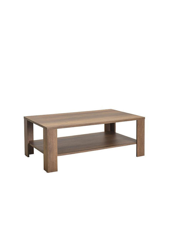 Rectangular Central Coffee Table Oslo Wooden Brown W110xL65xH42cm
