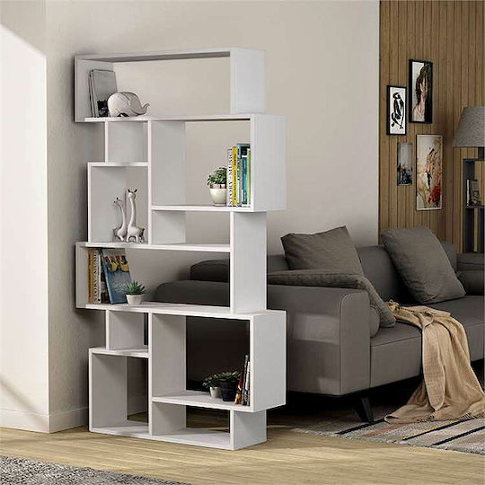 Bookcase Karmato White 96x25.5x168.5cm