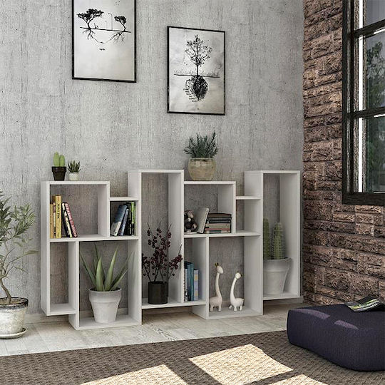 Bookcase Karmato White 96x25.5x168.5cm