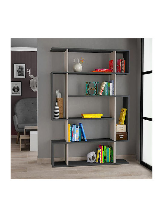 Βιβλιοθήκη Mito Ανοιχτή Μόκα / Ανθρακί 108x25x161εκ.