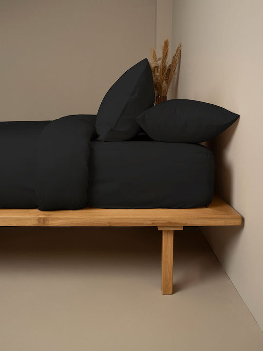 Sunshine Duvet Cover Cotton Double 200x250 Cotton Feelings 111 Black
