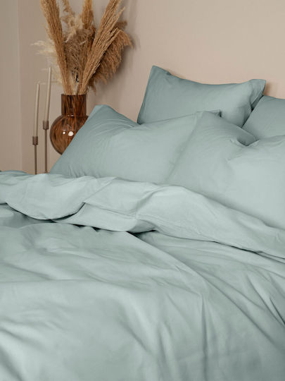Sunshine Duvet Cover Cotton Double 200x250 Cotton Feelings 105 Aqua