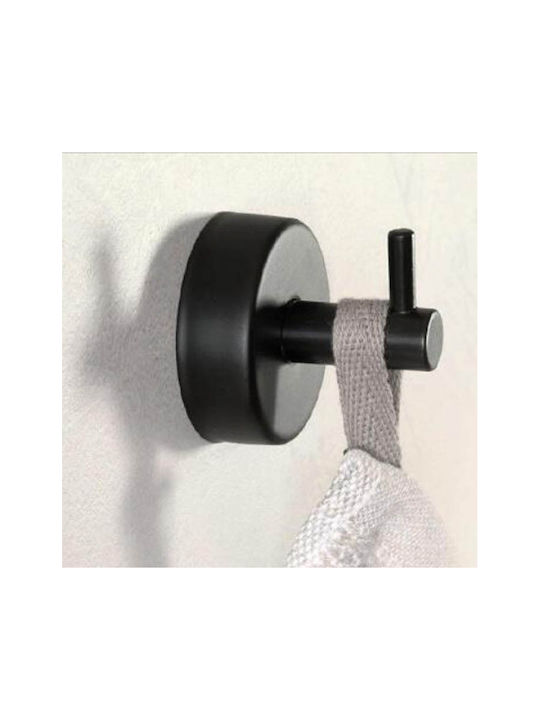 Kapitan Single Bathroom Hook With Screws 5.2x5.2cm Inox Black