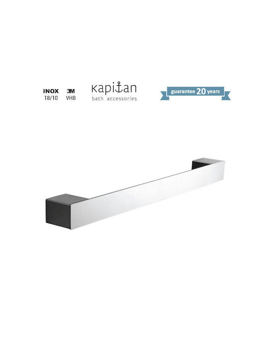 Kapitan Single Wall-Mounted Bathroom Rail ​60x60cm Inox Gray