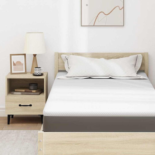 vidaXL Топ матрак Единичен Полиестер 90x190x3.5 см