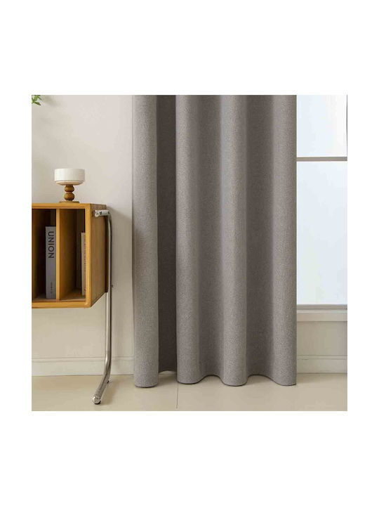 Curtain with Eyelets 140x270 Black Out Beauty Home Total 8446 Beige 100% Polyester
